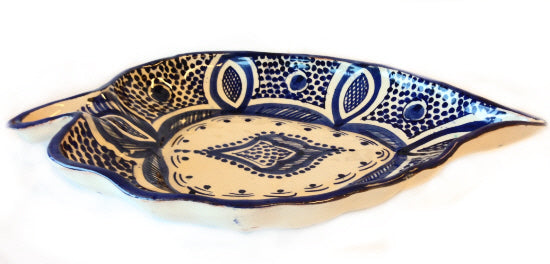 Blue leaf plate