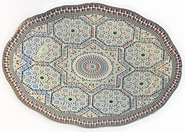 Mosaïque plateau ovale