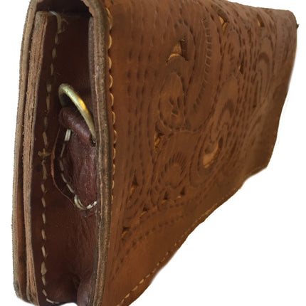 Dark Brown Clutch van 100% leer