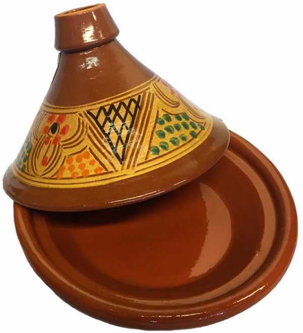Slaoui tajine Ø 30 cm – Marokkaanse kooktajine van aardewerk, 22 cm hoog – foto 3