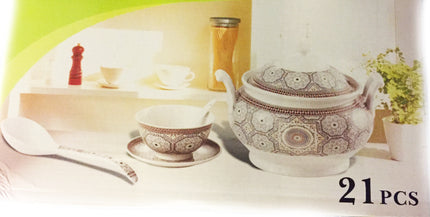 Mozaïek Soepterrine set van 21 stuks