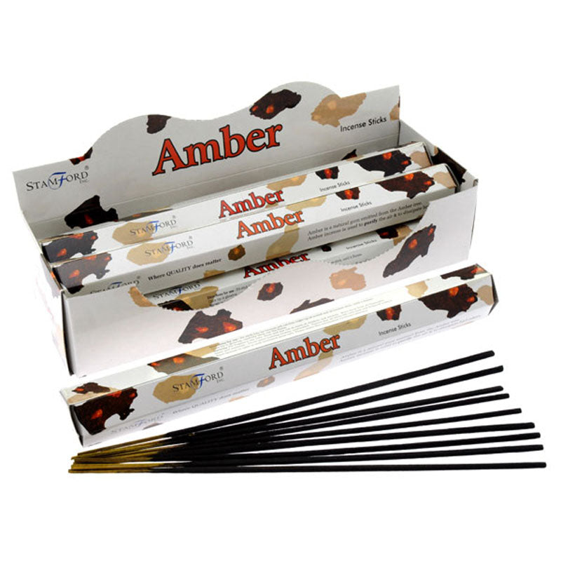 Amber wierookstokjes – handgerold, 20 stokjes per verpakking