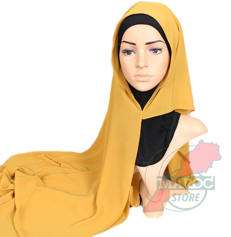 Instant double loop chiffon hijab