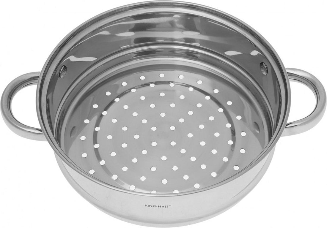 Insert vapeur - Cuiseur vapeur pour légumes - Cuiseur vapeur pour viande - Ø24 x 8,5 cm