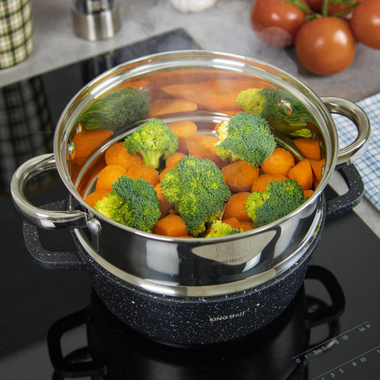 Inzet stoompan - Groentestomer - Vleesstomer - Ø18 x 8.5 cm
