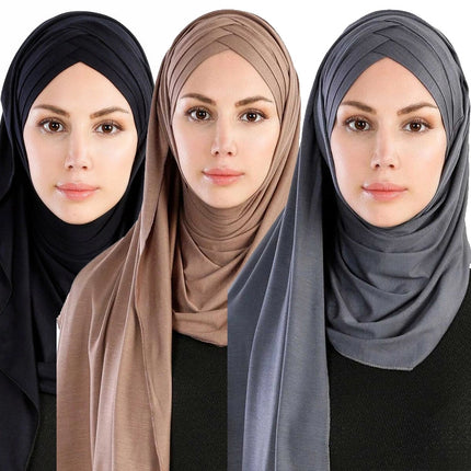 Jersey three Layered Hijab