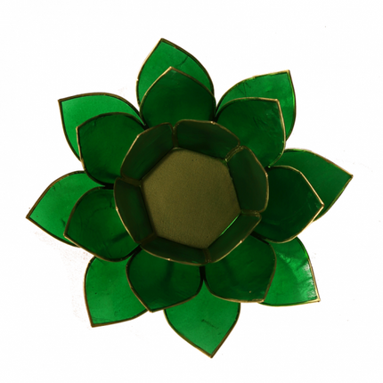 kaarsenhouder groen goudrand