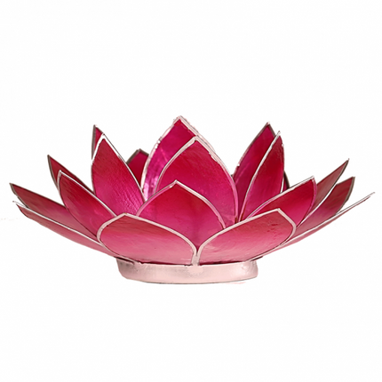 kaarsenhouder roze zilverrand