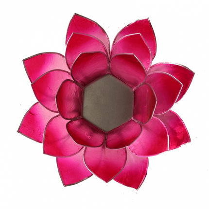 kaarsenhouder roze zilverrand