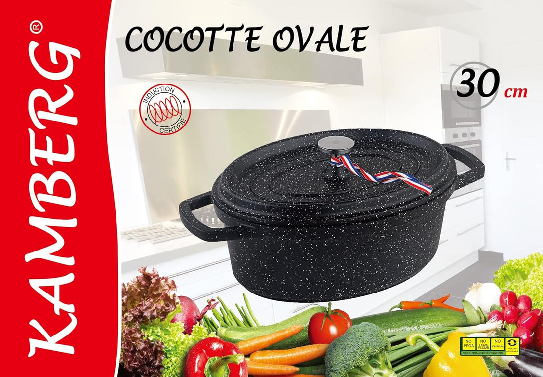Kamberg - Cocotte Ø 26 cm ovale - aluminium coulé - Sans PFOA