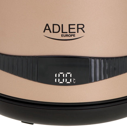 Gouden waterkoker - 1,7L met LCD-scherm en temperatuurregeling