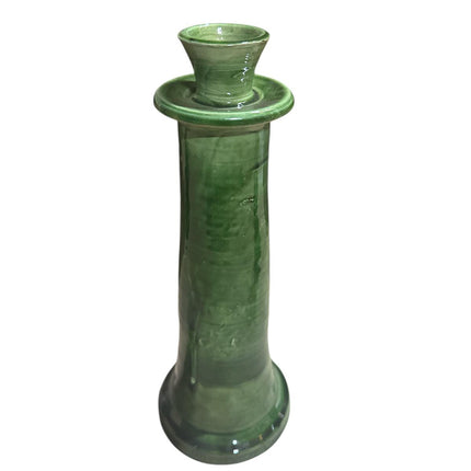 Marokkaanse Kandelaar Groen Geglazuurd – Handgemaakt Aardewerk (23/28/32 cm)