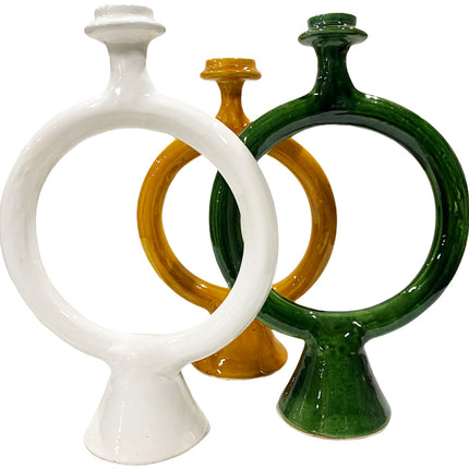 Handgemaakte Marokkaanse kandelaar ring Tadelakt