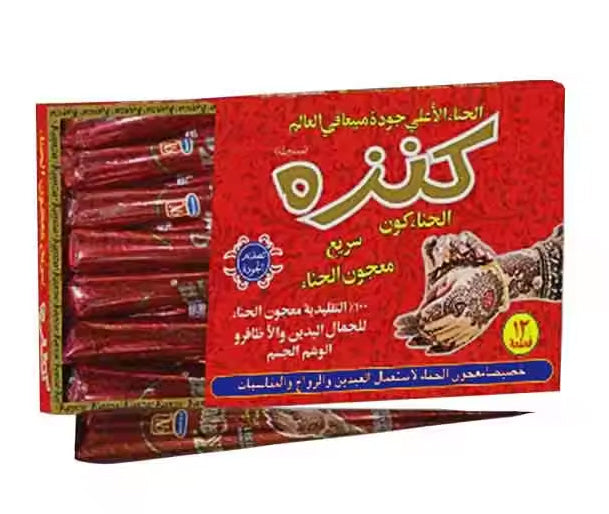 Henna cones tube rood - kanza