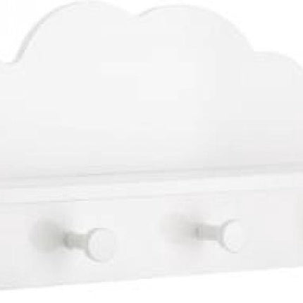 Kapstok Witte wolk - 4 haken - Kinderdecoratie-kinderkapstok