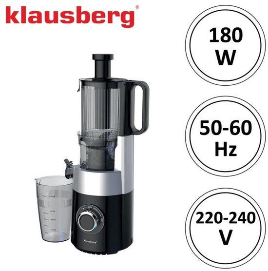 Klausberg KB-7881 slowjuicer voor groenten en fruit – 113 mm vulopening, 180 W – foto 3