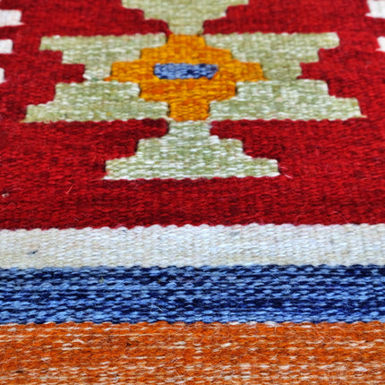 Handgeweven kelim vloerkleed / tapijt - 100% wol - 60x80 cm - classic