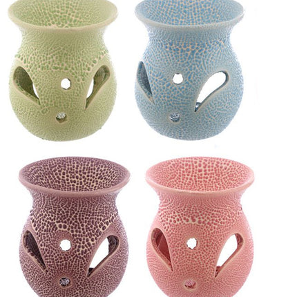 Keramische Oliebrander met Reliëf – 8 cm