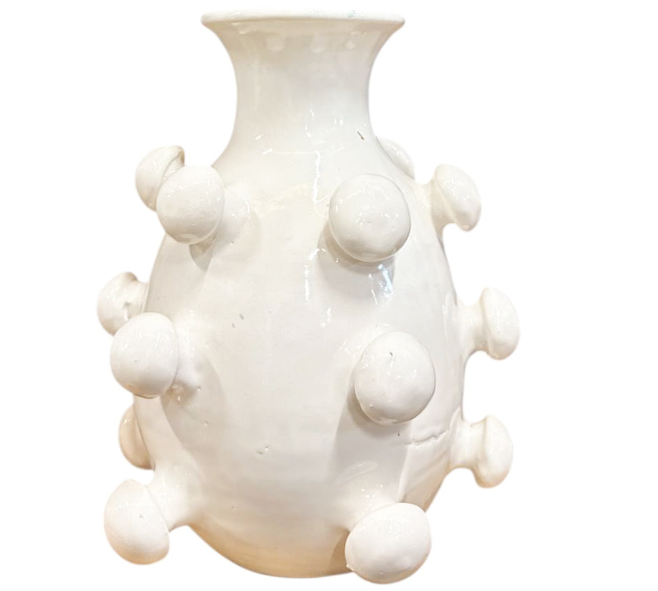 Vase en céramique à structure sphérique – Design fait main