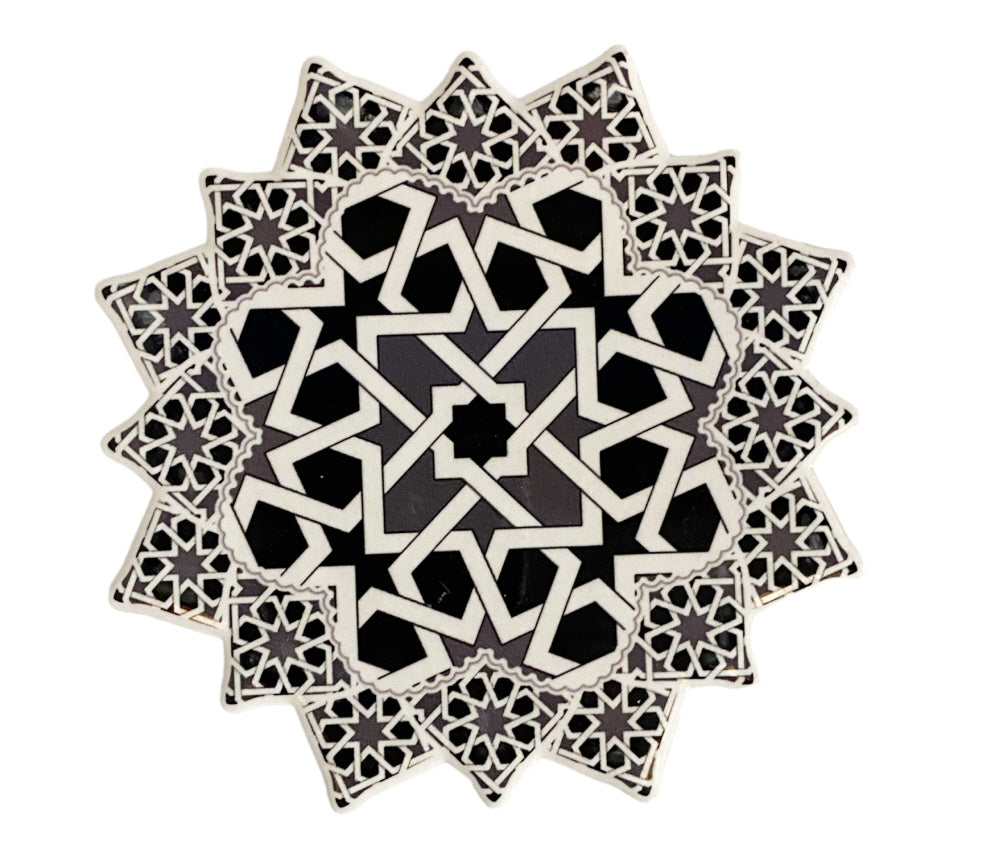 Sous-verre marocain en mosaïque géométrique