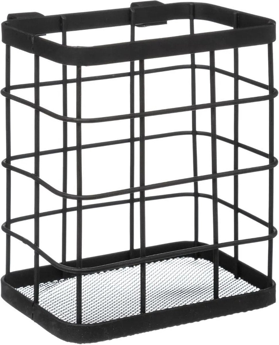 Kitchen organizer - 2-in-1 dish drying rack black 58 x 51 cm made of metal