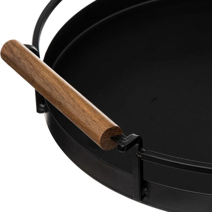 serveer dienblad met opstaande rand - metaal - Dia 36 cm