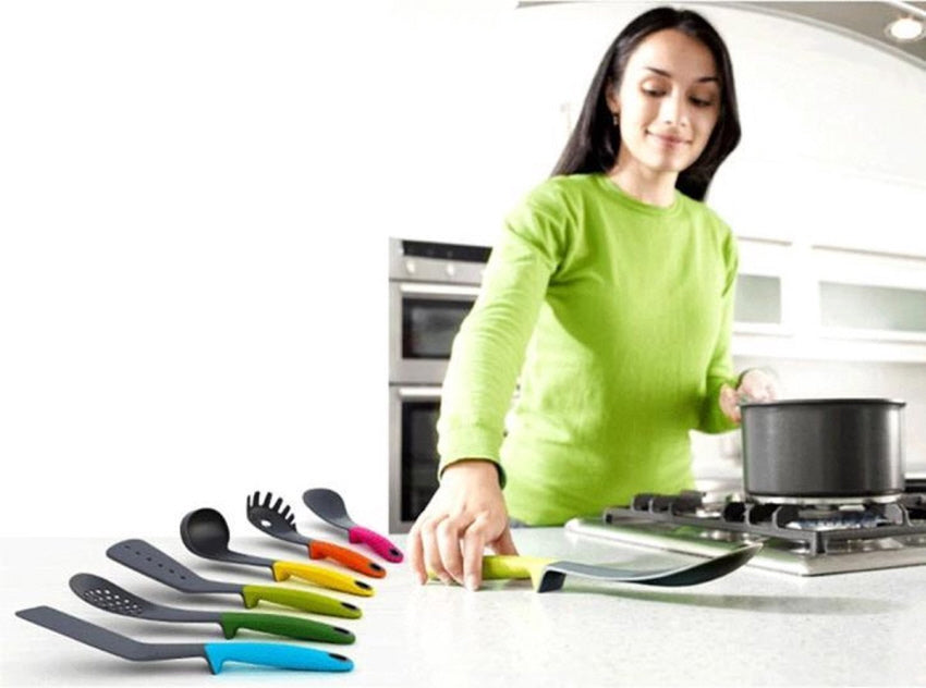 Ensemble d'ustensiles de cuisine 7 pièces avec support