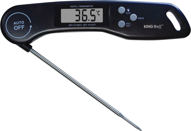 Elektronische keukenthermometer - zwart - vleesthermometer