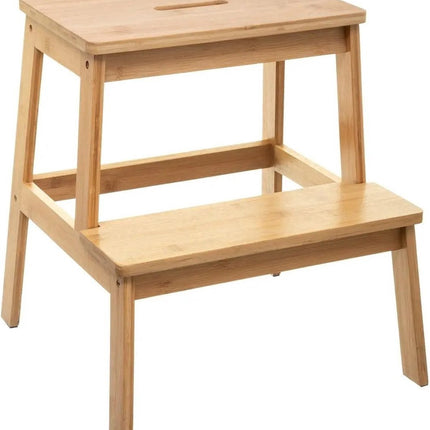 Bamboe keukentrapje met 2 treden 47 cm