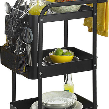 Keukentrolley zwart incl. accessoires