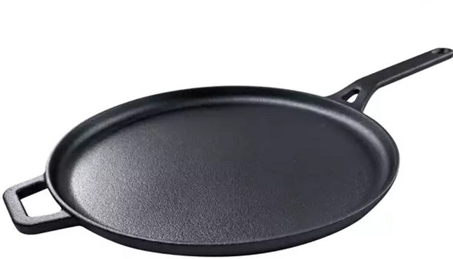 Kinghoff KH1895 Gietijzeren Pannenkoekenpan - Ø29 cm, Ideaal voor Bakken, Braden en Grillen