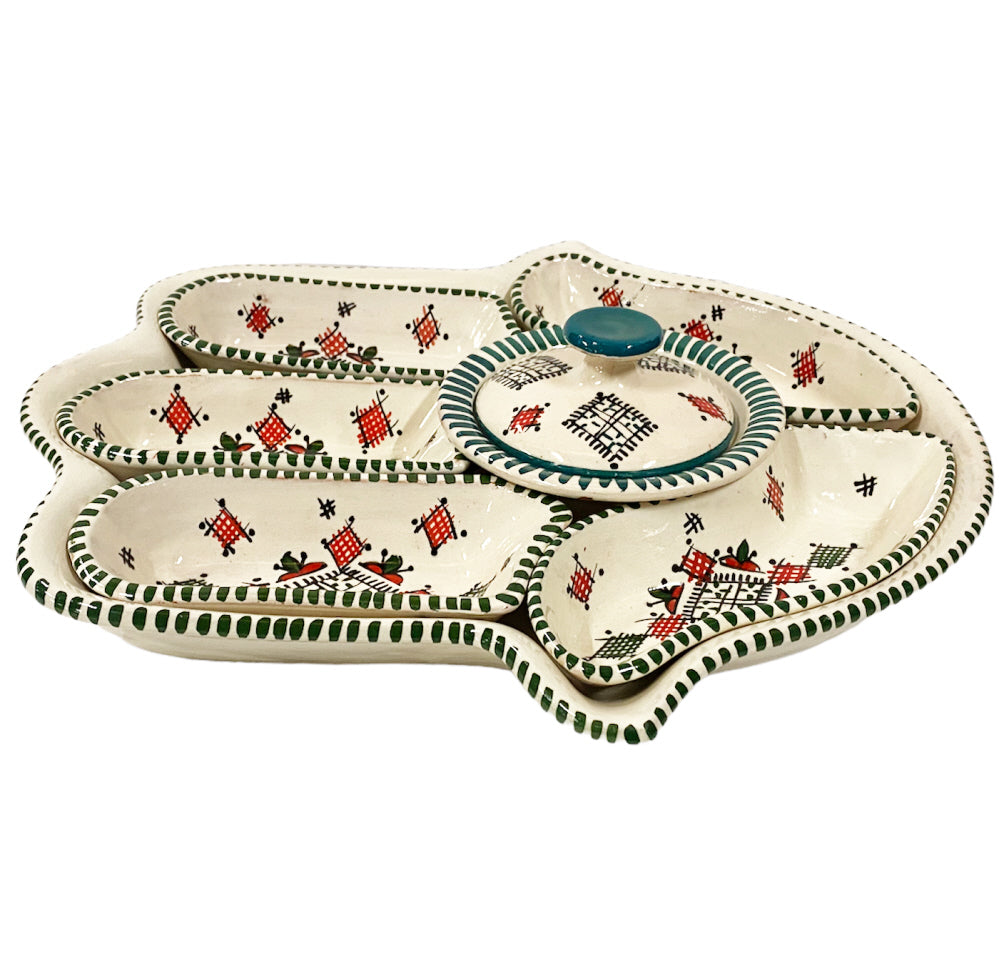 Service de trempage et de service Khamsa - poterie et fait main