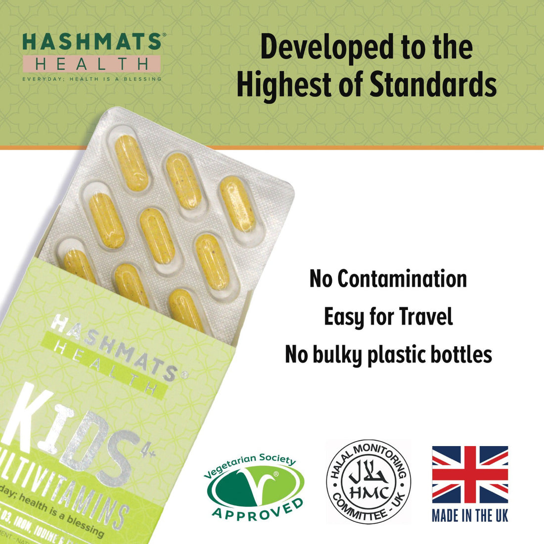 Multivitamines Halal Mangue pour enfants - 22 nutriments par HASHMATS®