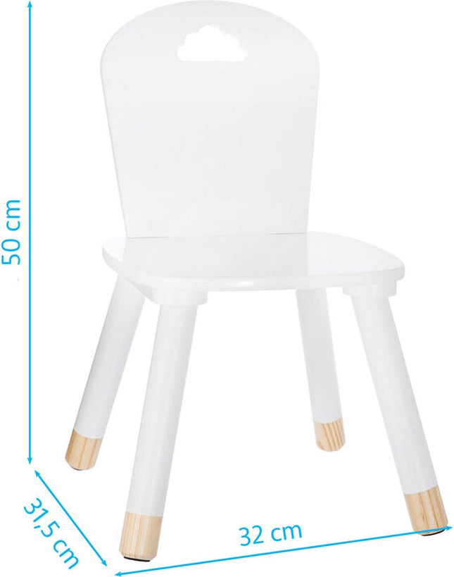 Atmosphera Kids Kinderstoel Wit - 50x30x30 cm