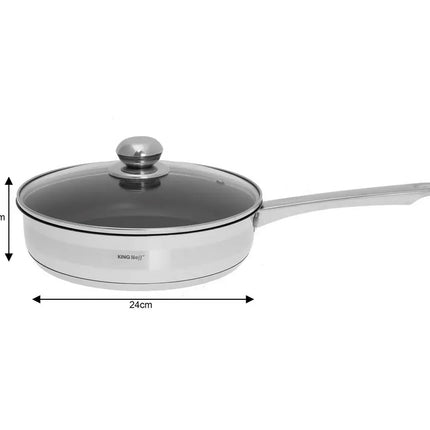 Kinghoff Hoogwaardig RVS steel pan Ø24CM