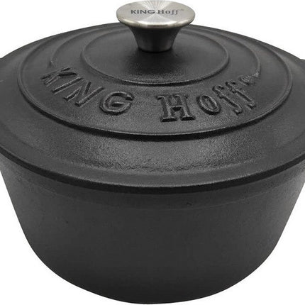 Gietijzeren pan - zwart - 22 cm - 2.4 liter