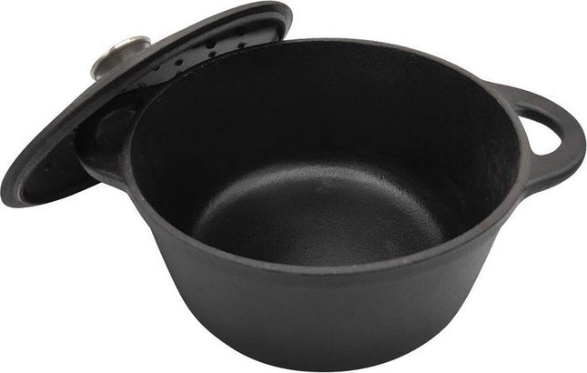 Gietijzeren pan - zwart - 22 cm - 2.4 liter