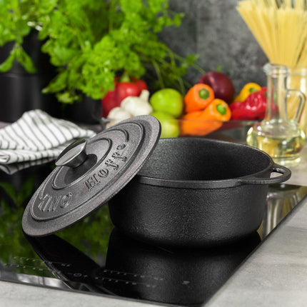 Gietijzeren pan - zwart - 22 cm - 2.4 liter