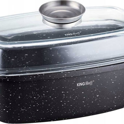 Kinghoff 1608 - Braadpan - Marmer - met deksel - 5.5 liter