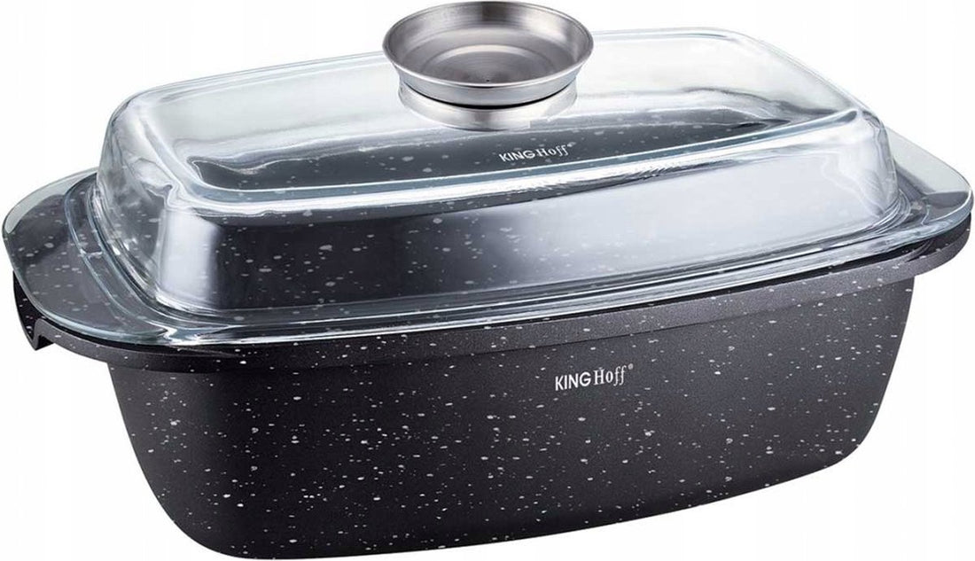 Kinghoff 1608 - Faitout - Marbre - avec couvercle - 5,5 litres