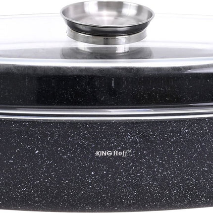 Kinghoff 1608 - Braadpan - Marmer - met deksel - 5.5 liter