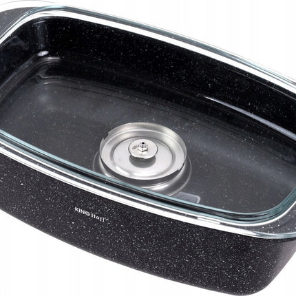 Kinghoff 1608 - Braadpan - Marmer - met deksel - 5.5 liter