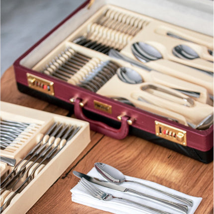 Bestekset - 12 persoons - 72-delig - Luxe Opbergkoffer - 18/10
