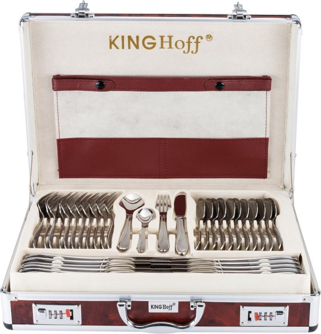 KINGHOFF 3553 - luxury cutlery set case - 72-piece - 12-person - Modern cutlery