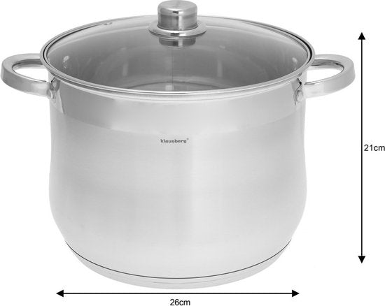 Kinghoff Set de 6 casseroles à soupe - marmite - faitout - 7 / 8,6 / 10,7 litres