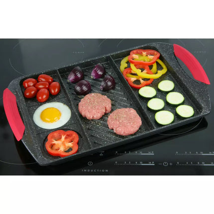 Kinghoff grillpan - 42x27 cm - marble coating - inductie