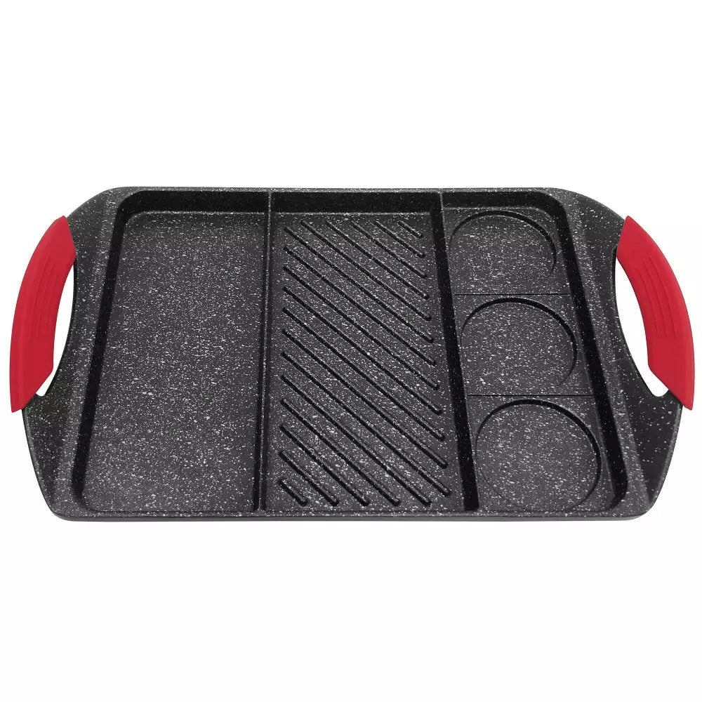 Kinghoff Grillpfanne - 42 x 27 cm - Marmorbeschichtung - Induktion