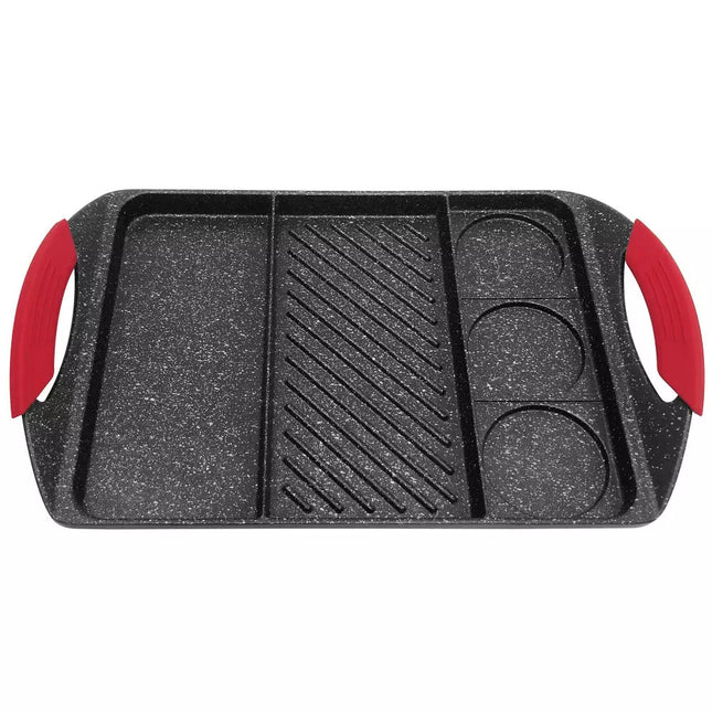 Kinghoff grillpan - 42x27 cm - marble coating - inductie