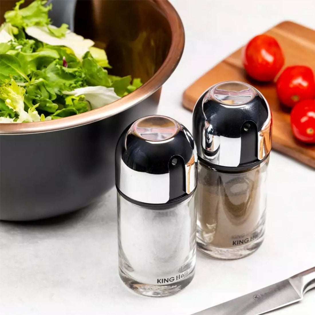 Salz- und Pfefferstreuer-Set – 100 ml – Glasstreuer mit verstellbarem Deckel