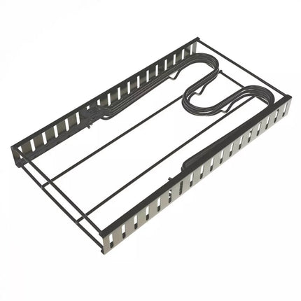 Pannenorganizer - 5 Verdelingen - Zwart - 25,5 x 20,5 x 38 cm - Opbergrek voor Pannen, Potten en Deksels